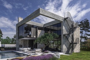 Impresivni projekt moderne kamene kuće na otoku Braču