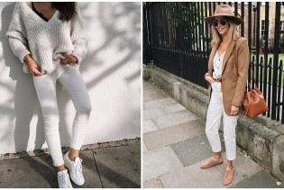 Kako nositi bijele hlače i u jesenskim kombinacijama