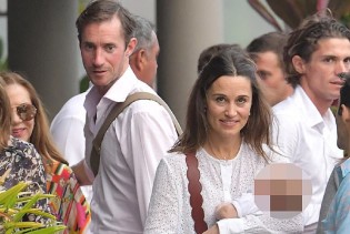 Pippa Middleton u šetnji sa sinom i suprugom