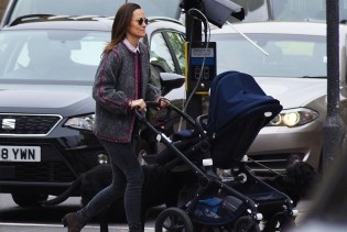 Vitka Pippa Middleton u šetnji s bebom