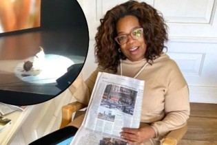 Oprah Winfrey pala na pozornici usred govora