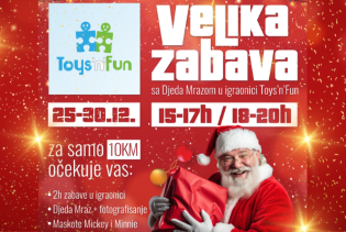 Velika zabava sa Djedom Mrazom u Igraonicama Toys'n'Fun