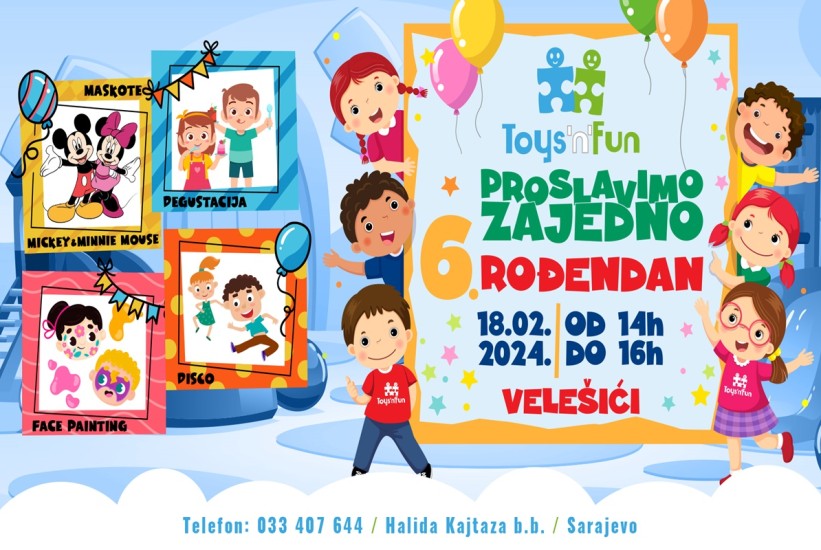 Velika zabava u Toys'n'Fun igraonici 18. februara