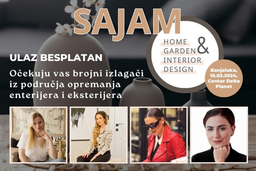 Posjetite ''Home & Garden Interior Design'' ove subote u Delta Planet Banja Luka