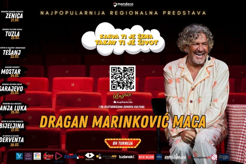 Najposjećenija regionalna predstava na bh. turneji u februaru - Kakva ti je žena, takav ti je život
