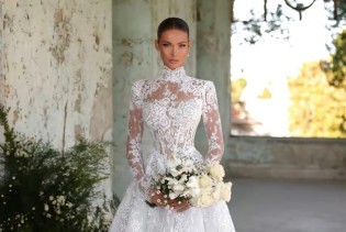 Frizure koje savršeno pristaju uz vjenčanicu s rol-kragnom, krunom i velom