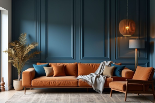 Plava i smeđa: Savršen spoj boja za vaš dom