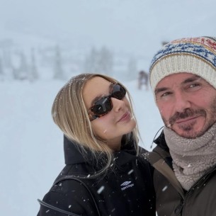 Stvaranje uspomena: David Beckham uživa na skijanju sa Harper