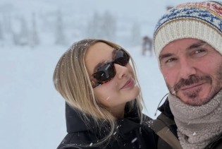 Stvaranje uspomena: David Beckham uživa na skijanju sa Harper