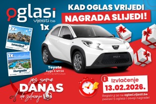 Još danas: Objavi Oglase i osvoji automobil, putovanja i druge vrijedne nagrade