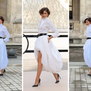 Zendaya u bijelom na Paris Fashion Weeku u jeku glasina o tajnom braku