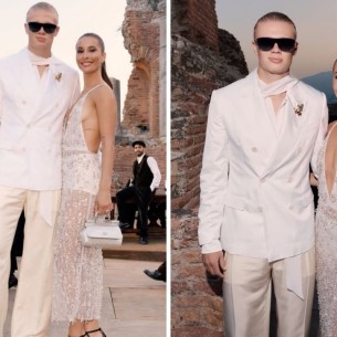 Haaland i partnerica privukli pažnju u Taormini: Elegantna izdanja na reviji Dolce & Gabbane