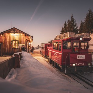 Božićni voz kroz austrijske Alpe izgleda kao prizor iz bajke